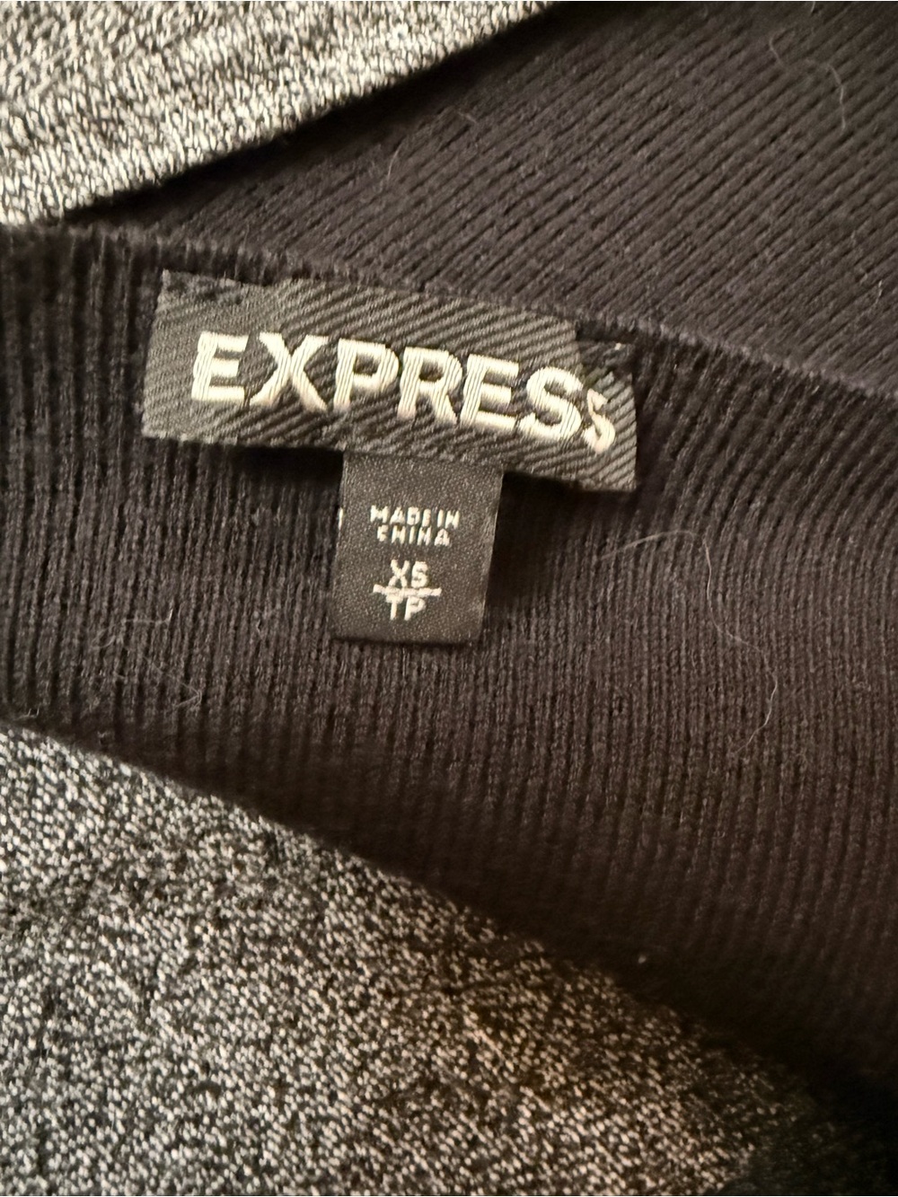Express Gray Ribbed Dress - Picture 3 of 3